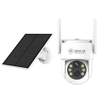 Zevlix Outdoor Security Camera Wireless Battery Powered,Solar low Power PTZ Security Camera