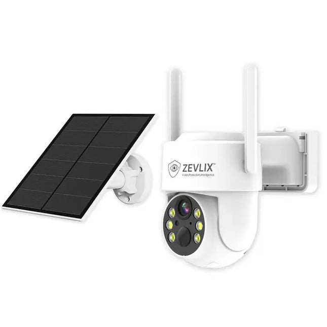 Zevlix Outdoor Security Camera Wireless Battery Powered,Solar low Power PTZ Security Camera