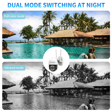 Zevlix  Outdoor Wi-Fi Security Camera 8x Optical Zoom Dual lens Camera 2.5K