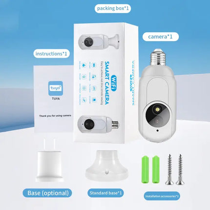 Zevlix 360 ° panoramic HD monitoring bulb camera-White