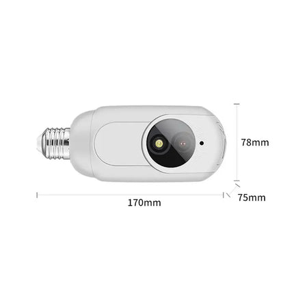 Zevlix 360 ° panoramic HD monitoring bulb camera-White