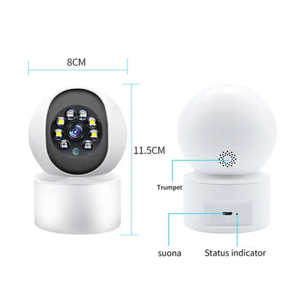 Zevlix  Indoor baby surveillance camera HD night vision monitor-White