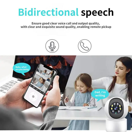 Zevlix  Indoor baby surveillance camera HD night vision monitor-White