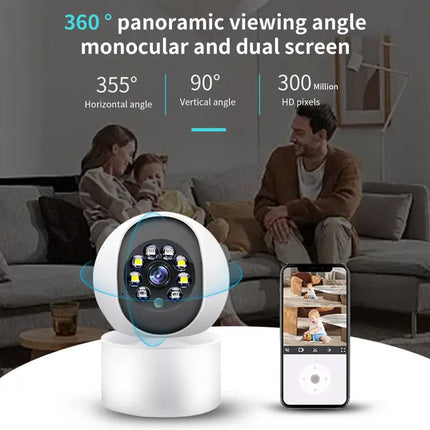 Zevlix  Indoor baby surveillance camera HD night vision monitor-White