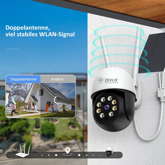 Zevlix  8MP Outdoor PTZ Wifi Security Camera High quality HD camera performance