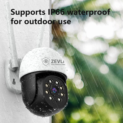 Zevlix  8MP Outdoor PTZ Wifi Security Camera High quality HD camera performance