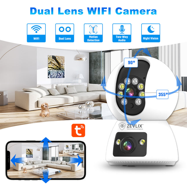 Zevlix  Wifi Indoor Dual lens  Camera