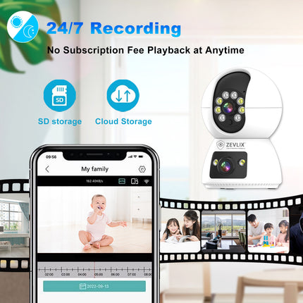 Zevlix  Wifi Indoor Dual lens  Camera