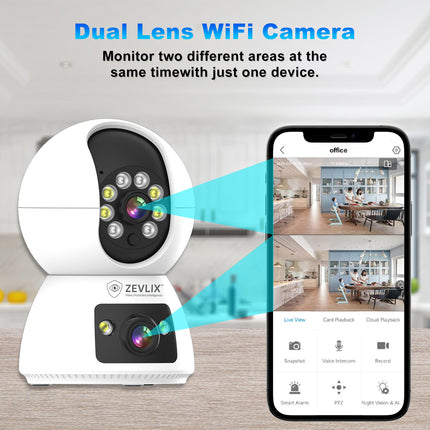 Zevlix  Wifi Indoor Dual lens  Camera