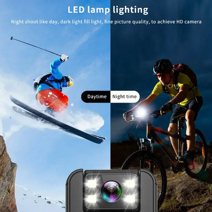 Zevlix  Wireless wifi HD camera 1080 recorder outdoor shooting law enforcement back clip handheld video recorder- Black