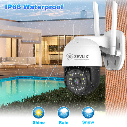 Zevlix  5MP Outdoor PTZ Wifi Security Camera High quality HD camera performance