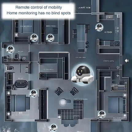 Zevlix Wireless Robot Camera with Dual HD 360 Rotating Lens,Remote APP Control, Indoor Smart Home Security, Night Vision,Watching Pet, Accompanying The Elderly, 2-Way Audio