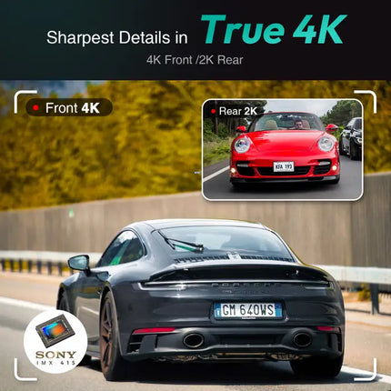 Zevlix 4K Smart Dash Cam Pro Night Vision, Wide-Angle, AI Safety