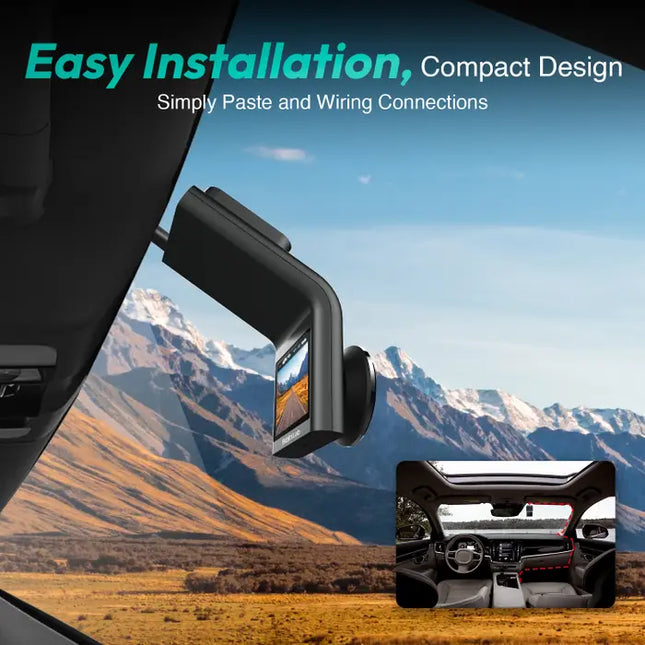 Zevlix G300H Pro Dash Cam 2K HD, Wide-Angle, Night Vision – Black