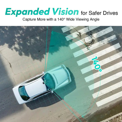 Zevlix G300H Pro Dash Cam 2K HD, Wide-Angle, Night Vision – Black