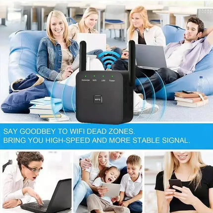 Zevlix WiFi Extender 5G 1200Mbps Wi-Fi Signal Booster Amplifier for Home WiFi 2.4GHz Dual Band Wireless Repeater with Strong,4 Antennas 360° Coverage with Ethernet Port AP Mode