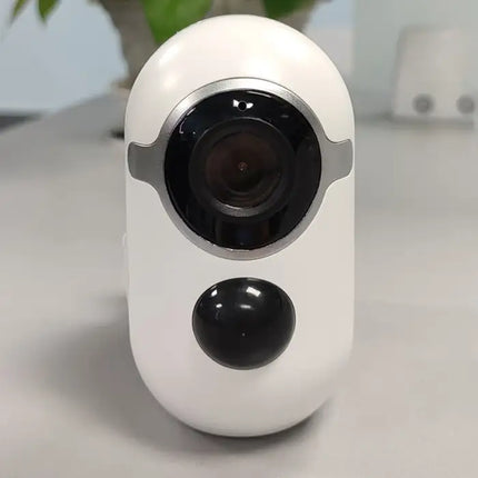 Zevlix  Household wifi high-definition camera solar infrared detection sensing monitor-White