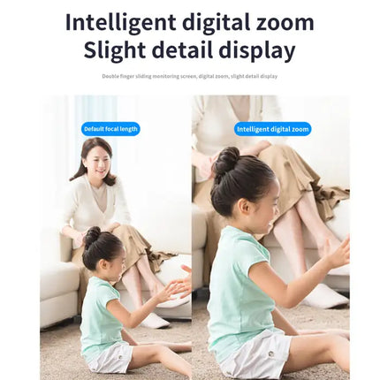 Zevlix  Household wifi high-definition camera solar infrared detection sensing monitor-White