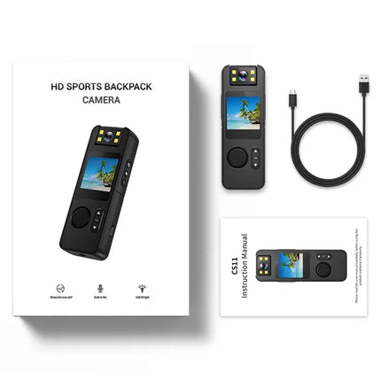 Zevlix  Wireless wifi HD camera 1080 recorder outdoor shooting law enforcement back clip handheld video recorder- Black