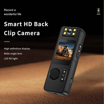 Zevlix  Wireless wifi HD camera 1080 recorder outdoor shooting law enforcement back clip handheld video recorder- Black