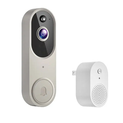 Zevlix 1080P Wireless Video Doorbell Camera, AI Human Detection, Live View, Night Vision, Chime Ringer, Instant Alerts, 2.4G WiFi，Plug Type Ringtone
