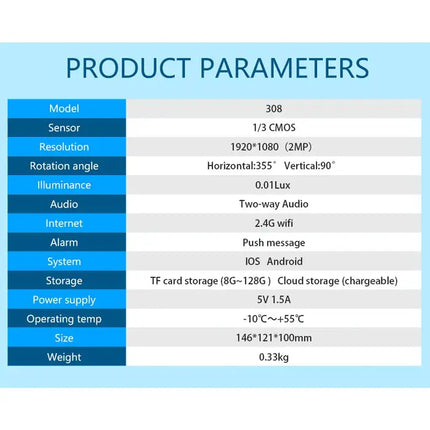 Zevlix  Wifi Indoor 1080P HD Pixels Smart home Camera