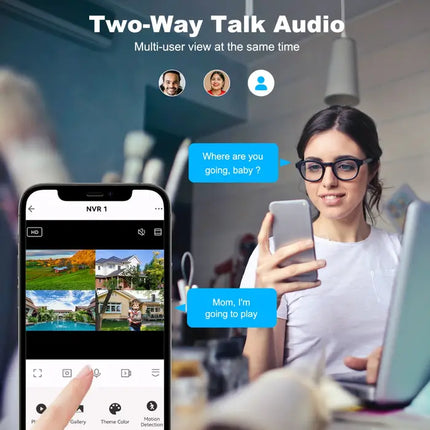 Zevlix  4-Pack Outdoor Wireless Security Camera System,NVR Wireless Recorder Surveillance kit 3MP HD Pixels