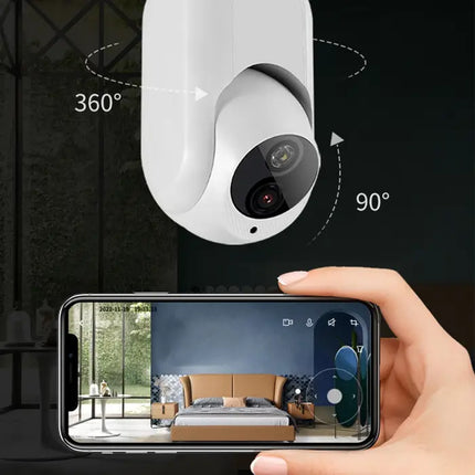 Zevlix 360 ° panoramic HD monitoring bulb camera-White