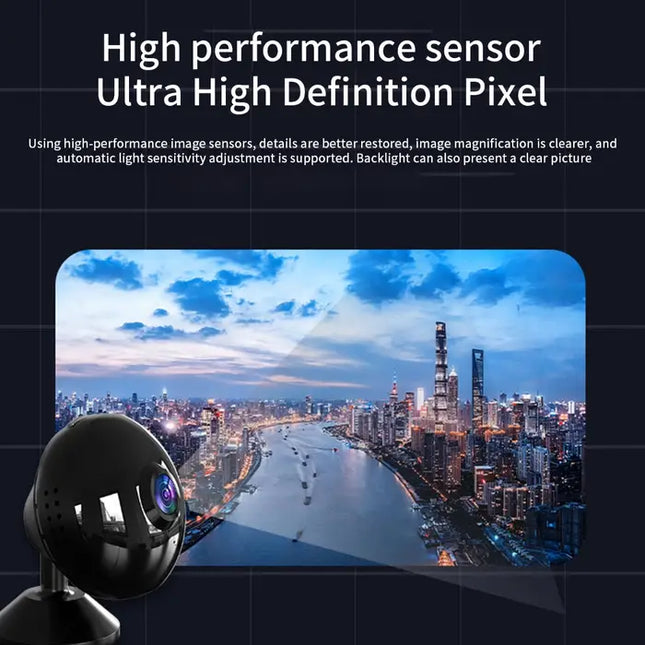 Zevlix Plug free dual band WiFi intelligent monitoring camera-Black