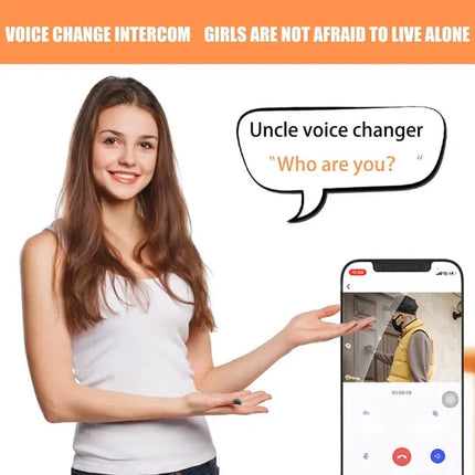 Zevlix Smart Wireless Door Bell Camera Video Wifi Voice Intelligent Visual Doorbell Intercom-White