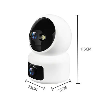 Zevlix  WiFi Wireless Camera, Motion Detection 355° Panorama Dual Band Security HD Camera-White