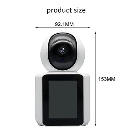 Zevlix WiFi Wireless Camera Two-Way Video/Audio Indoor Camera, Child/Elder/Dog/Pet Camera with Phone App, 1080P Home Security Camera with Night Vision, One-Button Call，Motion Detection, Humanoid Detection-White
