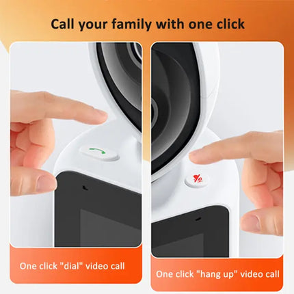 Zevlix WiFi Wireless Camera Two-Way Video/Audio Indoor Camera, Child/Elder/Dog/Pet Camera with Phone App, 1080P Home Security Camera with Night Vision, One-Button Call，Motion Detection, Humanoid Detection-White