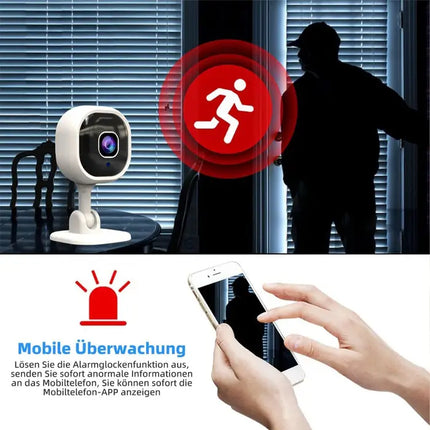 Zevlix  A3 Wireless Surveillance Camera Home Indoor Wifi Monitor 1080 HD Security Network Camera-White