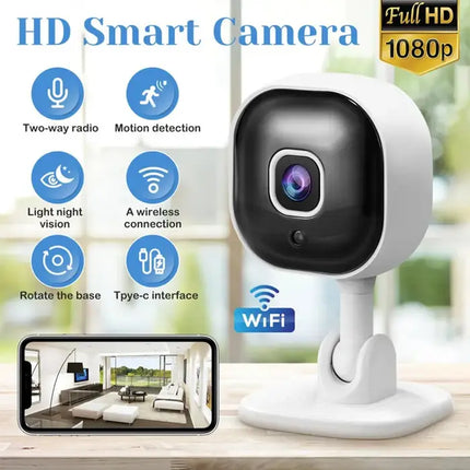 Zevlix  A3 Wireless Surveillance Camera Home Indoor Wifi Monitor 1080 HD Security Network Camera-White