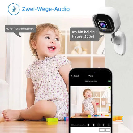 Zevlix  A3 Wireless Surveillance Camera Home Indoor Wifi Monitor 1080 HD Security Network Camera-White