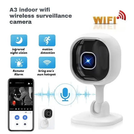 Zevlix  A3 Wireless Surveillance Camera Home Indoor Wifi Monitor 1080 HD Security Network Camera-White
