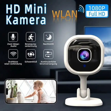 Zevlix  A3 Wireless Surveillance Camera Home Indoor Wifi Monitor 1080 HD Security Network Camera-White