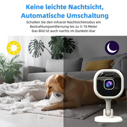 Zevlix  A3 Wireless Surveillance Camera Home Indoor Wifi Monitor 1080 HD Security Network Camera-White