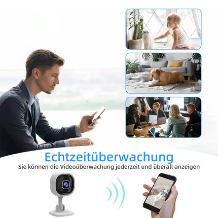 Zevlix  A3 Wireless Surveillance Camera Home Indoor Wifi Monitor 1080 HD Security Network Camera-White