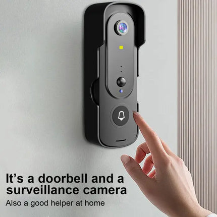 Zevlix Smart Wireless Doorbell Motion Detection Humanoid Recognition Home HD 1080P-Black