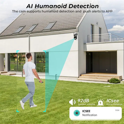 Zevlix Dual-Lens 360° Outdoor Wi-Fi PTZ Camera (1080p)