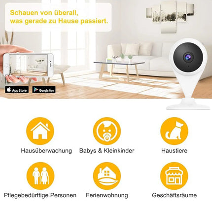 Zevlix  2K Dual-Lens Pan & Tilt WiFi Security Camera Smart Tracking, Motion Detection, Night Vision, Two-Way Audio, Alexa & Google Assistant