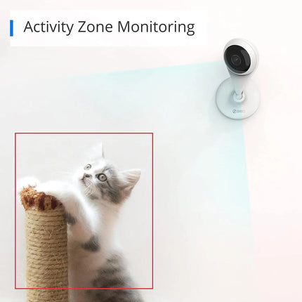 Zevlix  2K Dual-Lens Pan & Tilt WiFi Security Camera Smart Tracking, Motion Detection, Night Vision, Two-Way Audio, Alexa & Google Assistant