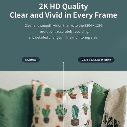 Zevlix  2K Dual-Lens Pan & Tilt WiFi Security Camera Smart Tracking, Motion Detection, Night Vision, Two-Way Audio, Alexa & Google Assistant