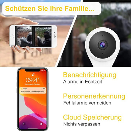 Zevlix  2K Dual-Lens Pan & Tilt WiFi Security Camera Smart Tracking, Motion Detection, Night Vision, Two-Way Audio, Alexa & Google Assistant