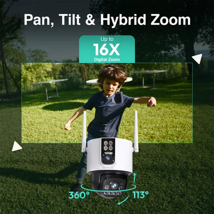 Zevlix W315 Botslab Dual-Lens PTZ Camera-White