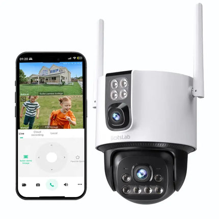 Zevlix W315 Botslab Dual-Lens PTZ Camera-White