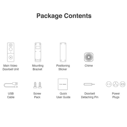 Zevlix  R801 Botslab Video Doorbell-White