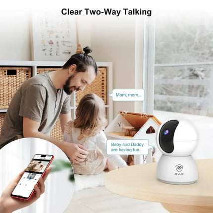 Zevlix  Wifi 360° panoramic monitoring 4MP Indoor Camera